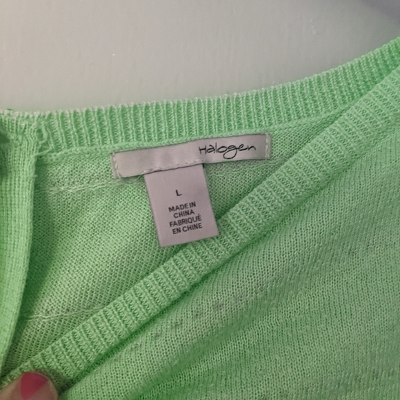 Halogen lime green sweater size large - Picture 4 of 4